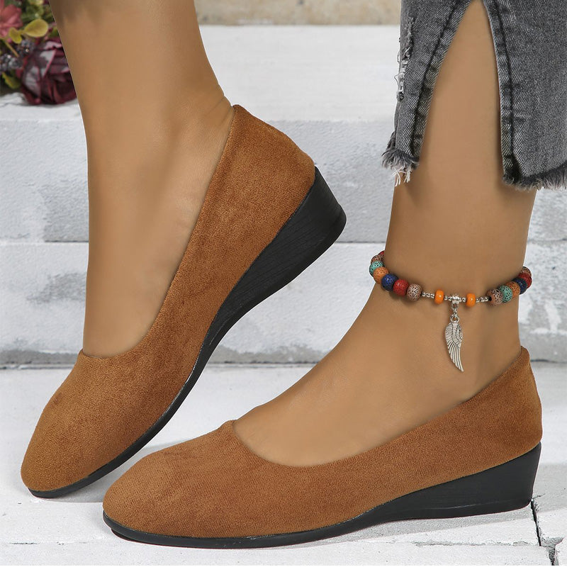 💖2025 Hot Sale💖 Elegant Lightweight Anti-Slip Low Heel Wedge Shoes