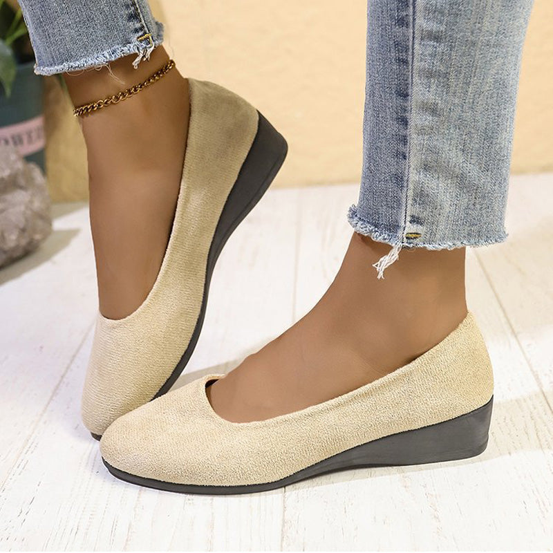 💖2025 Hot Sale💖 Elegant Lightweight Anti-Slip Low Heel Wedge Shoes