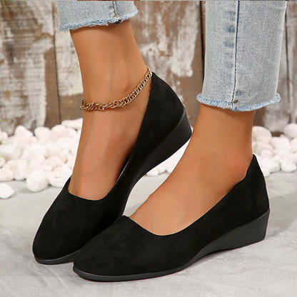 💖2025 Hot Sale💖 Elegant Lightweight Anti-Slip Low Heel Wedge Shoes